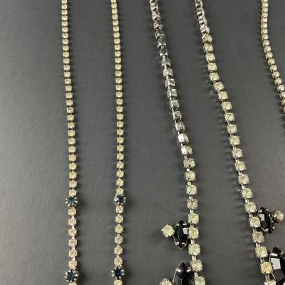 -71- COSTUME | Mixed Lot Of Rhinestone Necklaces