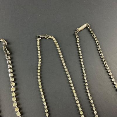 -71- COSTUME | Mixed Lot Of Rhinestone Necklaces