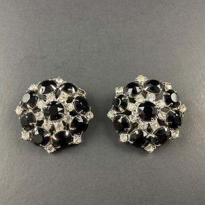 -75- COSTUME | Mixed Lot Of Black & Rhinestone Jewelry