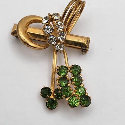 Vintage Rinestone Brooch Trio