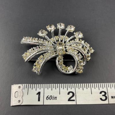 -80- BROOCH | Mixed Lot Of Rhinestone Pins