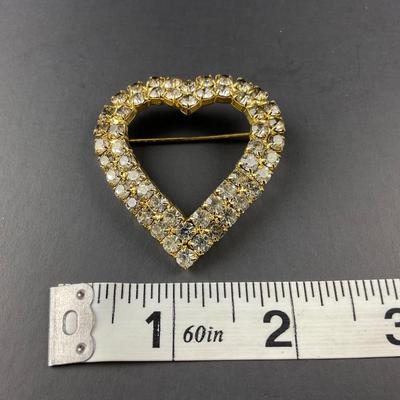 -80- BROOCH | Mixed Lot Of Rhinestone Pins