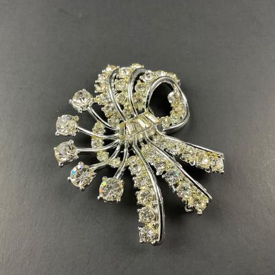 -80- BROOCH | Mixed Lot Of Rhinestone Pins