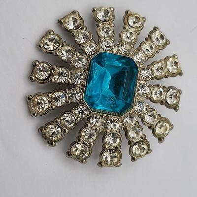 Three Rhinestone Brooches