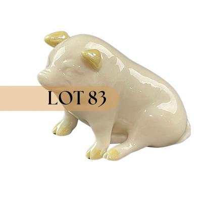 -83- BELLEEK | Luster Porcelain Pig Figure | 6th Mark