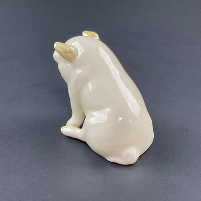 -83- BELLEEK | Luster Porcelain Pig Figure | 6th Mark
