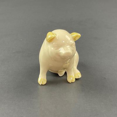 -83- BELLEEK | Luster Porcelain Pig Figure | 6th Mark