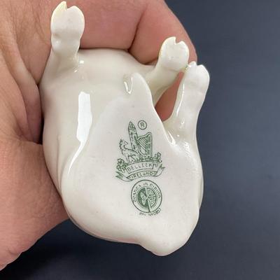 -83- BELLEEK | Luster Porcelain Pig Figure | 6th Mark