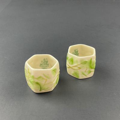 -85- BELLEEK | Porcelain Napkin Rings | 6th Mark