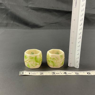 -85- BELLEEK | Porcelain Napkin Rings | 6th Mark