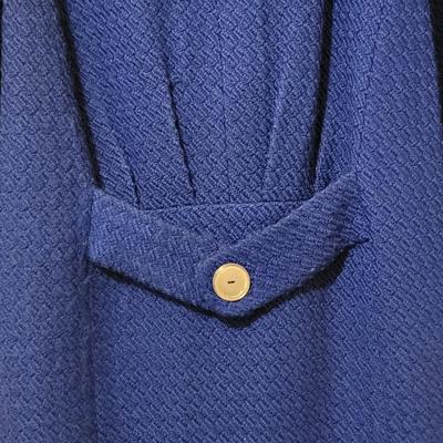 Vintage Blue Wool Coat Size Medium