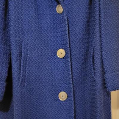 Vintage Blue Wool Coat Size Medium