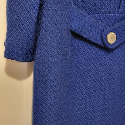 Vintage Blue Wool Coat Size Medium