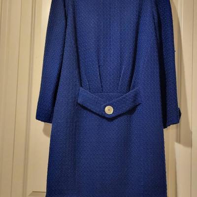Vintage Blue Wool Coat Size Medium