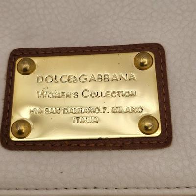 Cream Colored Dolce & Gabbana Large Satchel Handbag