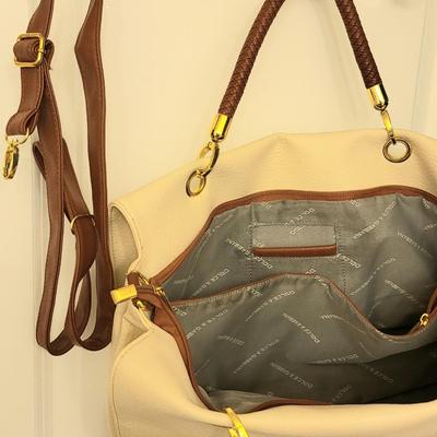 Cream Colored Dolce & Gabbana Large Satchel Handbag
