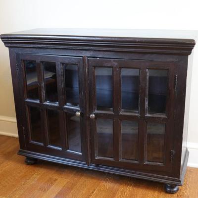 Brown Sideboard/Bookshelves with Glass Cabinets (See Details)
