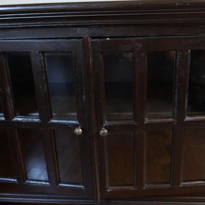 Brown Sideboard/Bookshelves with Glass Cabinets (See Details)