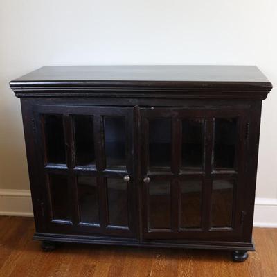 Brown Sideboard/Bookshelves with Glass Cabinets (See Details)