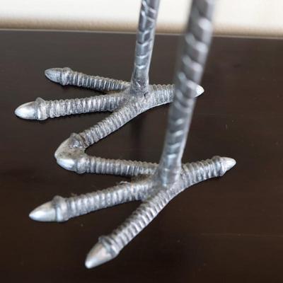 Large Metal Crane Sculpture