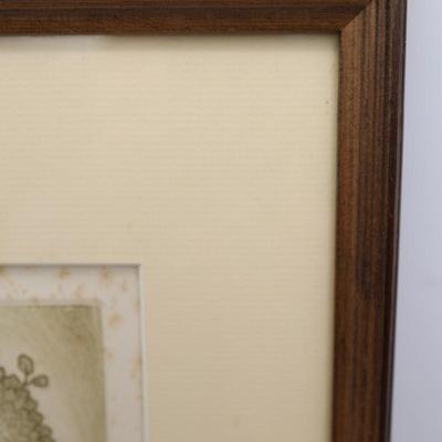 Framed, Signed & Numbered Christine Chagnoux Etching Lithograph