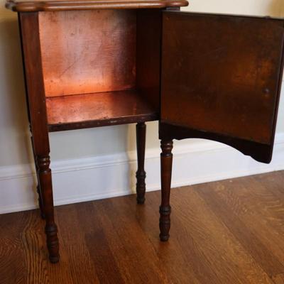 Antique Mahogany Smoke Stand with Lining