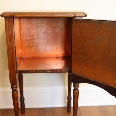 Antique Mahogany Smoke Stand with Lining