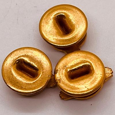 (3) WWII Ruptured Duck Honorable Service Lapel Buttons