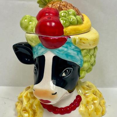 Vandor Cowman Moo-randa Cookie Jar ceramic