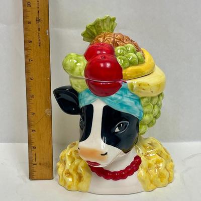 Vandor Cowman Moo-randa Cookie Jar ceramic