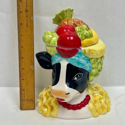 Vandor Cowman Moo-randa Cookie Jar ceramic