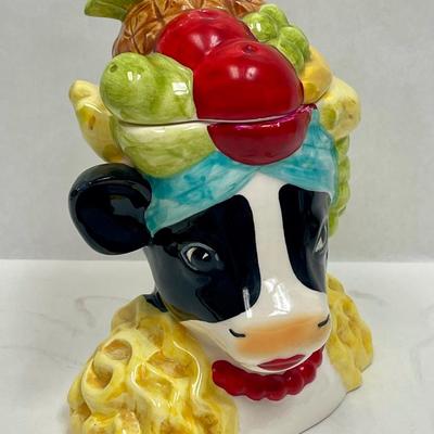 Vandor Cowman Moo-randa Cookie Jar ceramic