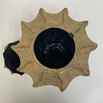 Textured Gold Conch Shell Shaped Decorative Box