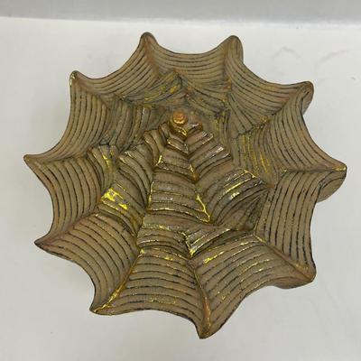 Textured Gold Conch Shell Shaped Decorative Box