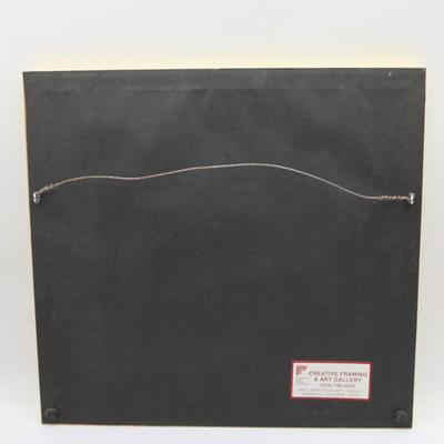 Framed Vintage 1940s Mountain Goat Chelan Apples Fruit Crate Box Label