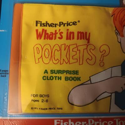 NEW FISHER-PRICE CLOTH BOOK W/A SURPRISE IN EVERY POCKET