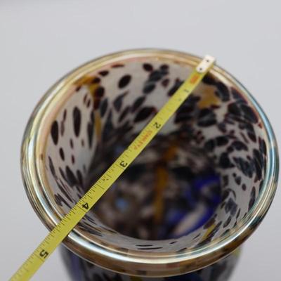 Murano Style Hand-Blown Glass Vase