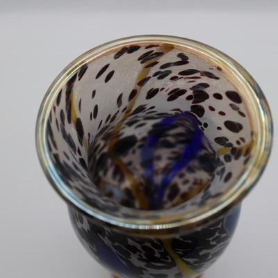 Murano Style Hand-Blown Glass Vase
