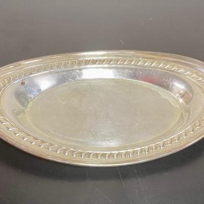 Vintage Silver on Copper Oval Dish - SHERIDAN SILVER CO INC - Taunton MA