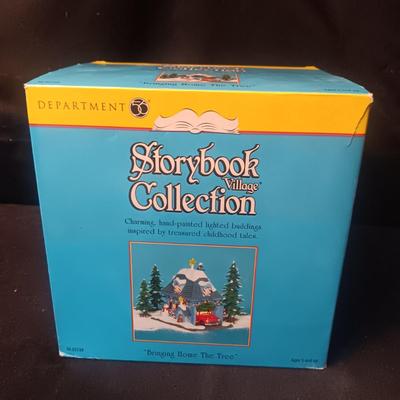 NEW DEPARTMENT 56 STORYBOOK VILLAGE "BRINGING HOME THE TREE"