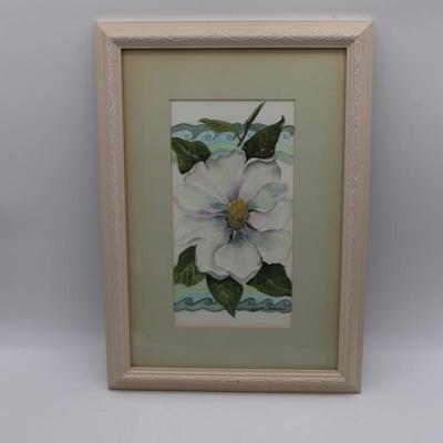 Framed Original Magnolia Art by Gisela Niedenfuer