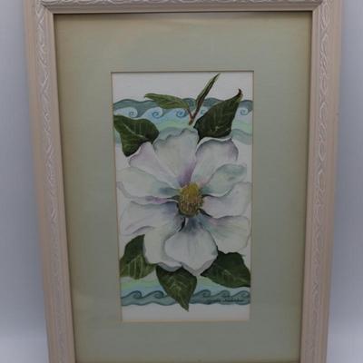 Framed Original Magnolia Art by Gisela Niedenfuer
