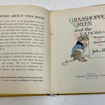 Grasshopper Green and the Meadow-mice by John Rey Algonquin 1922