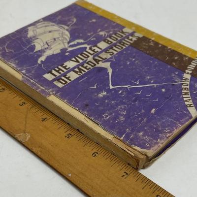Vintage Children's Book "The Violet Book of Medal Stories" 1936