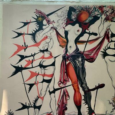 Salvador Dali Femmes Fleurs Artist Proof 1970 Color Lithograph (épreuve d'artiste) 1/1
