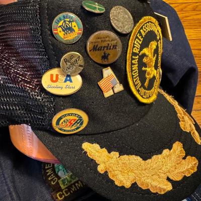 Vintage Jacket & Hat w Patches & Pins