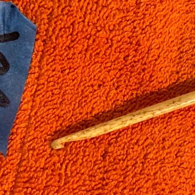 Carved Bone Cigarette Holder & Knitting Needle