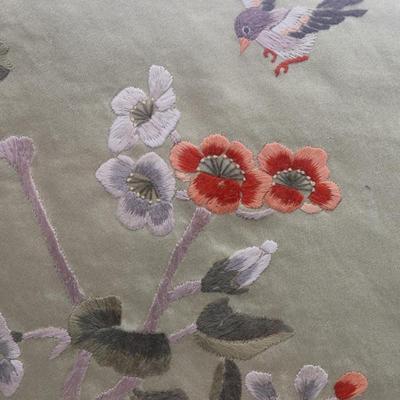 Framed Chinese Embroidered Doily Wall Art