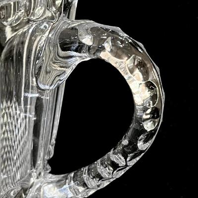 Vtg. Diamond Cut Crystal Pitcher