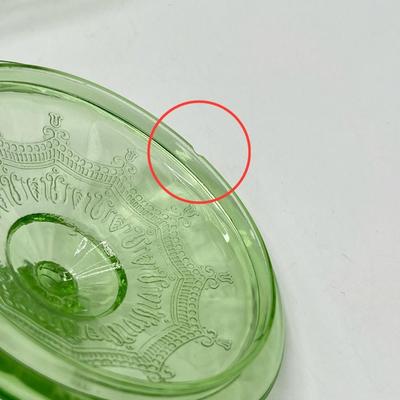ANCHOR HOCKING ~ Uranium Glass Biscuit Jar ~